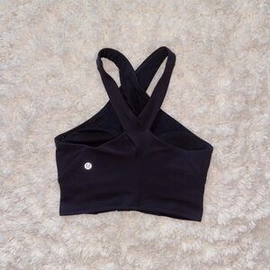 Black Nulu Wrap-Front Longline Bra Lululemon